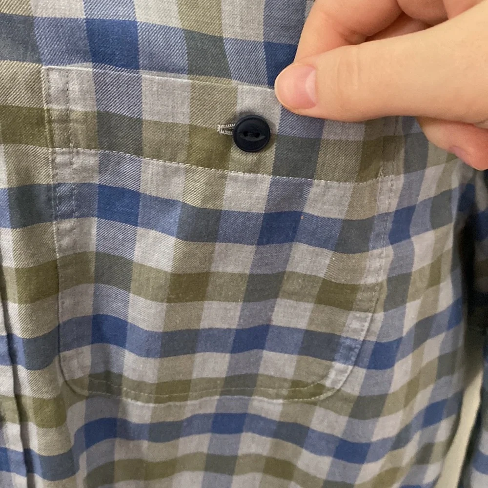 Vineyard Vines plaid cotton blend slim longshore shirt size M